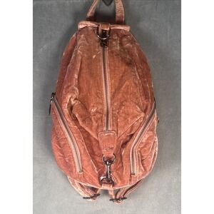 Rebecca Minkoff Medium Velvet Julian Pink Backpack Purse